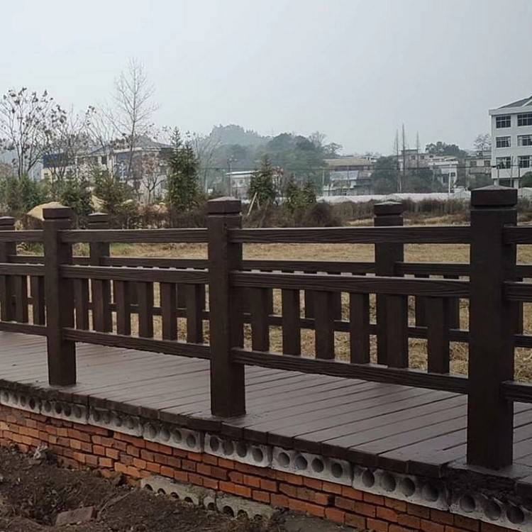 艺高景观梯形仿木护栏 仿竹栅栏 河道仿木围栏】江西赣州河南新乡市双