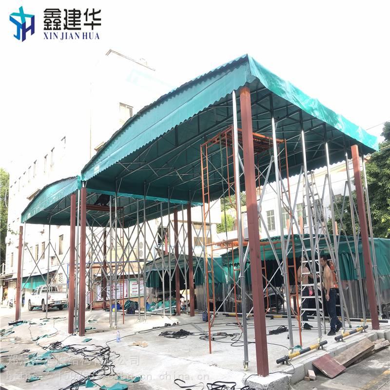 广东湛江仓库遮雨棚伸缩推拉雨棚推拉防雨棚