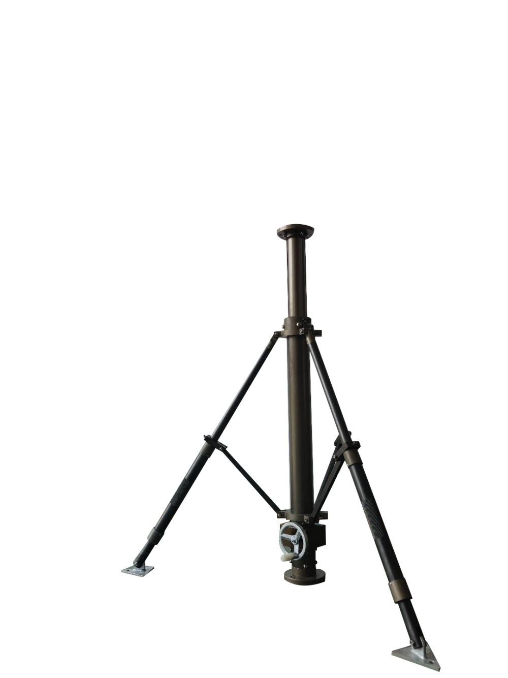 三脚架移动式监控杆铝合金小型升降杆便携式可移动监控升降杆