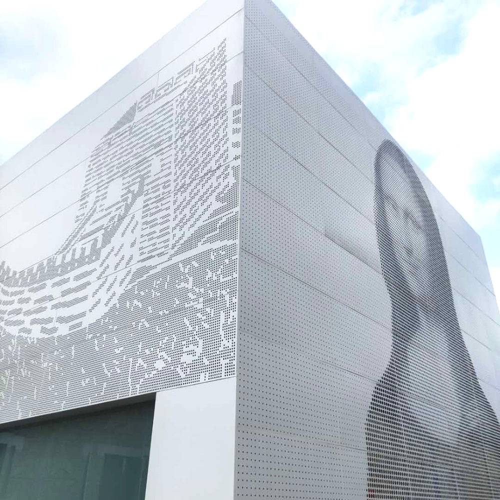 酒店外墙艺术图案穿孔铝单板