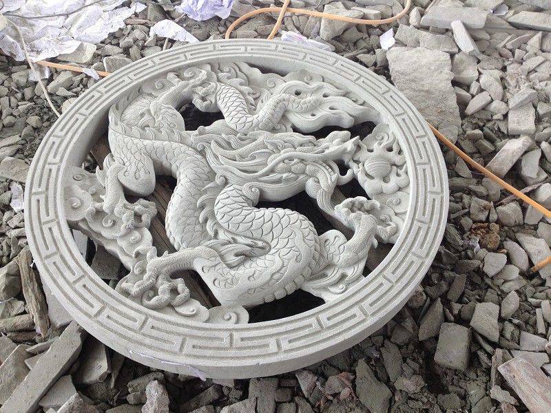 【石雕龙浮雕 双龙戏珠浮雕屏风墙 石雕地雕龙浮雕】价格_厂家 - 中国