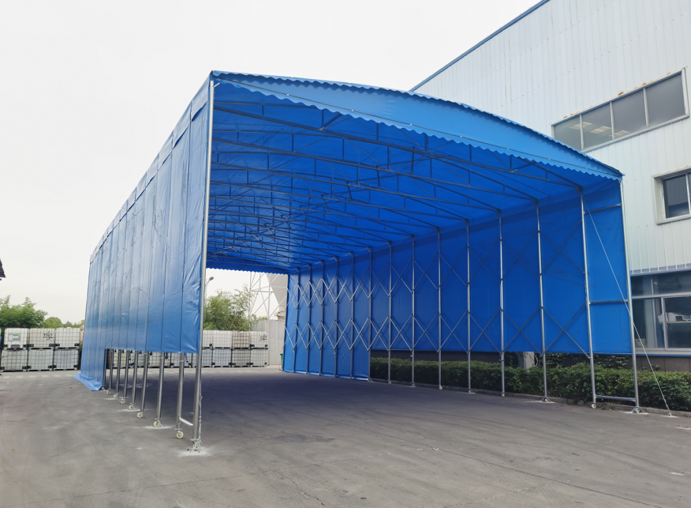 广东大型仓库工地帐篷推拉雨棚电动雨棚