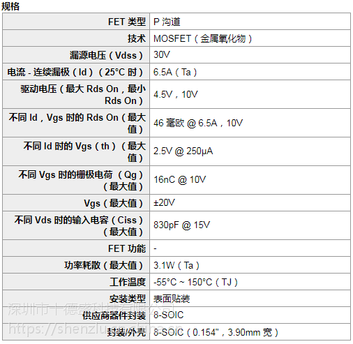 十德盛科技ao4459alpha其他ic芯片晶体管fetsoic8
