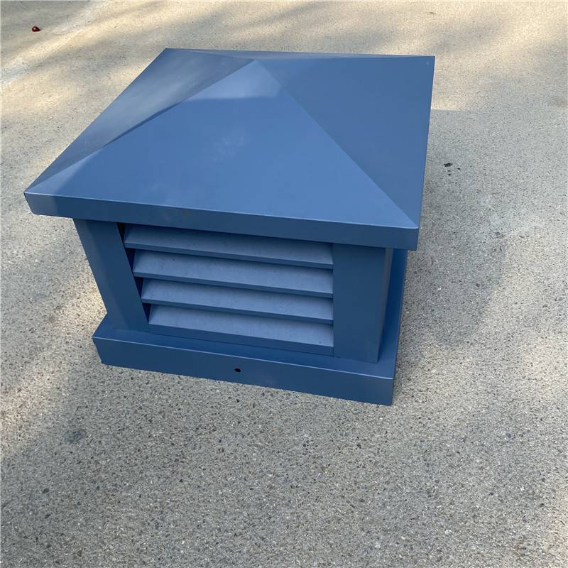 广西楼顶烟道方形百叶烟囱帽铝合金cfd防倒灌风帽