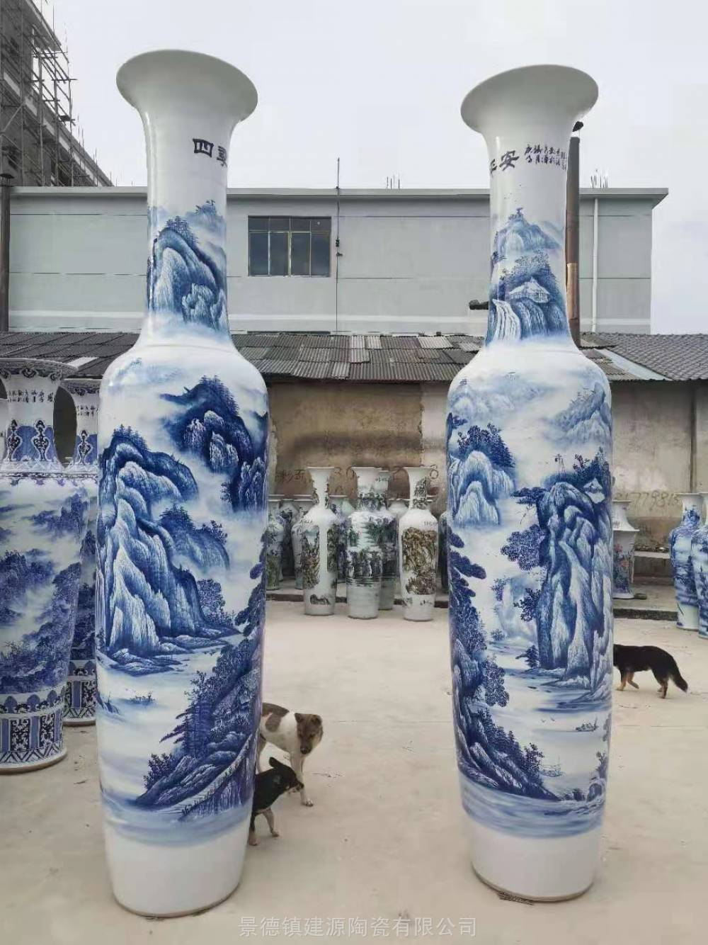 龍戏珠絵陶瓷大花瓶 楽天市場】景徳鎮 嘉靖赤絵龍鳳凰文シノギ花生 高さ約42cm 希少