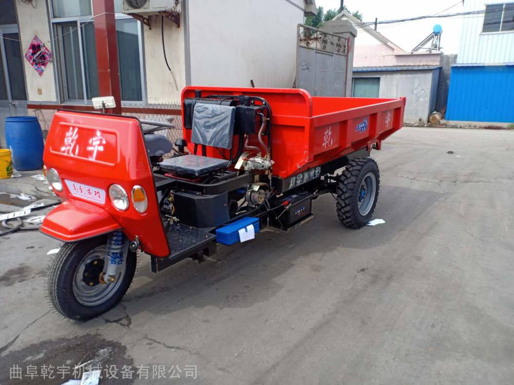 轮式柴油三轮车2t单缸柴油三轮车乾宇建筑砂石工程三轮车