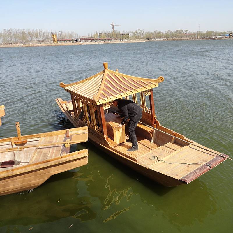 【江南船厂定做 餐饮住宿船 中式仿古船 打牌喝茶船