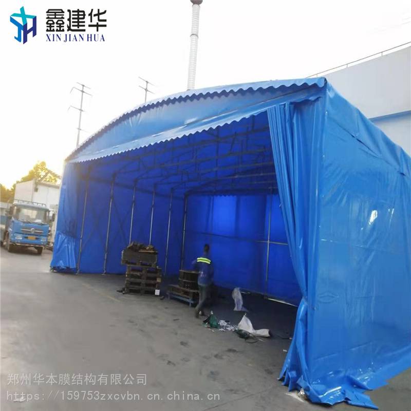 广东湛江手动活动雨棚钢架帐篷楼顶遮阳棚