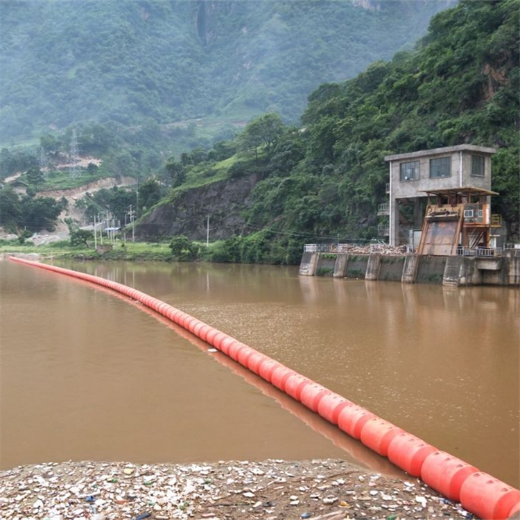 海面漂浮垃圾拦漂网油桶状拦污浮排技术