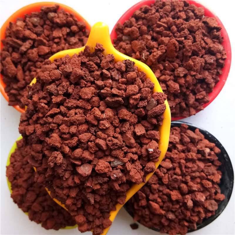 天然红火山石颗粒火山岩兰花植料铺面石多肉营养土鱼缸水族