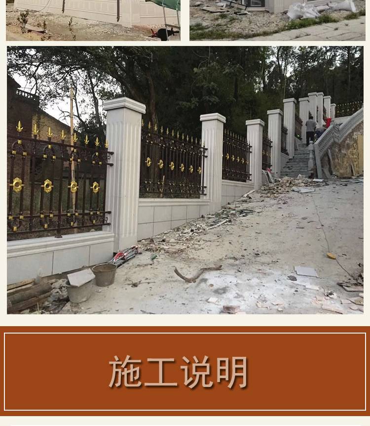 石雕围墙大门柱子欧式别墅罗马柱外墙装饰大理石窗套线外