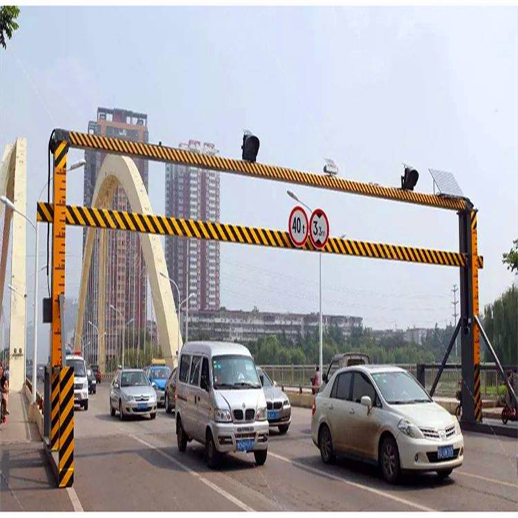 远程遥控电动升降限高架桥梁涵洞固定限高杆跨度18米高速龙门架