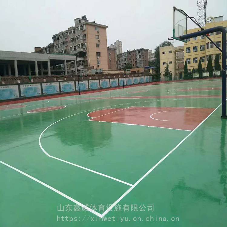 篮球场塑胶 山东塑胶篮球场 现货供应