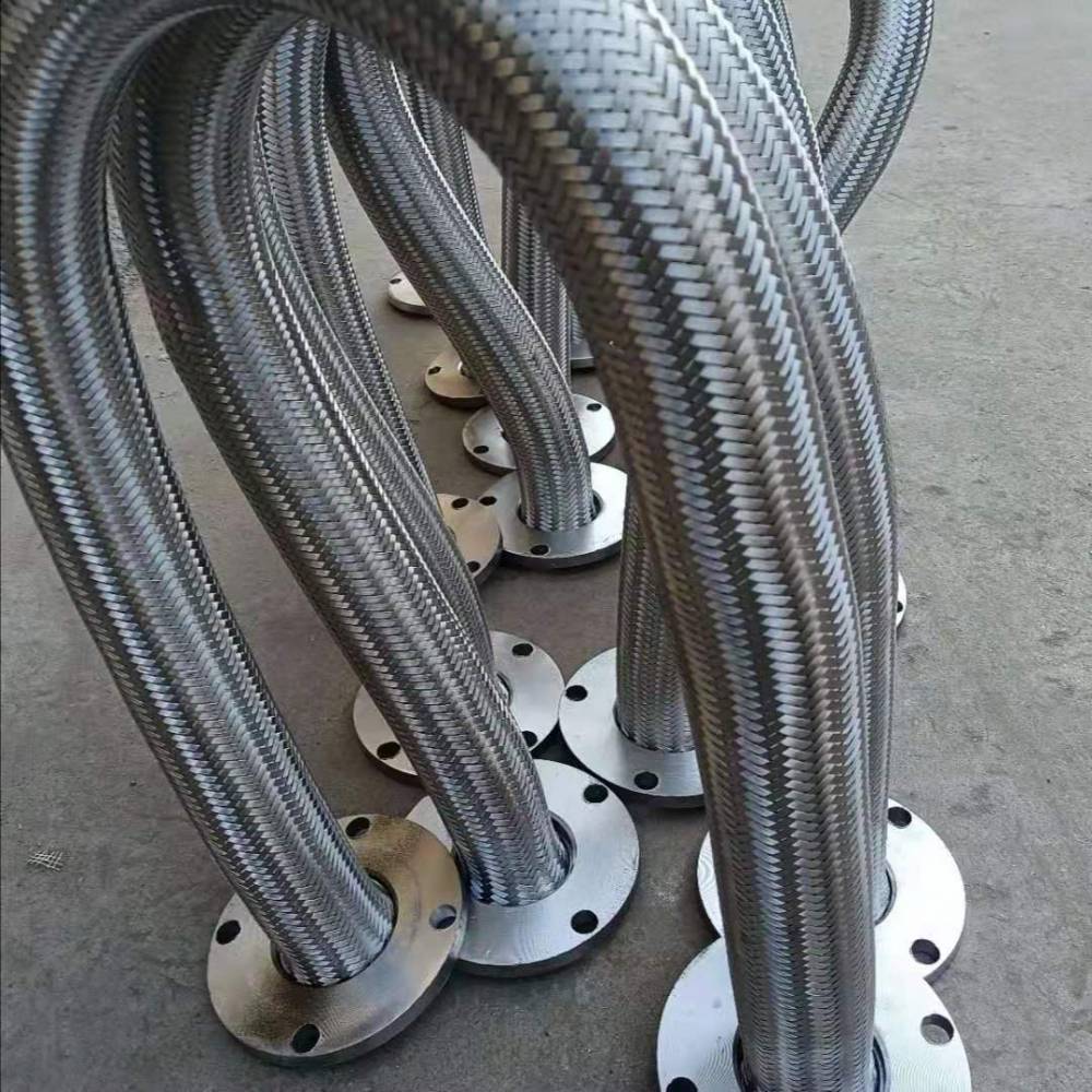衡水合河定制304不锈钢金属软管法兰连接金属波纹管高温导热油路金属