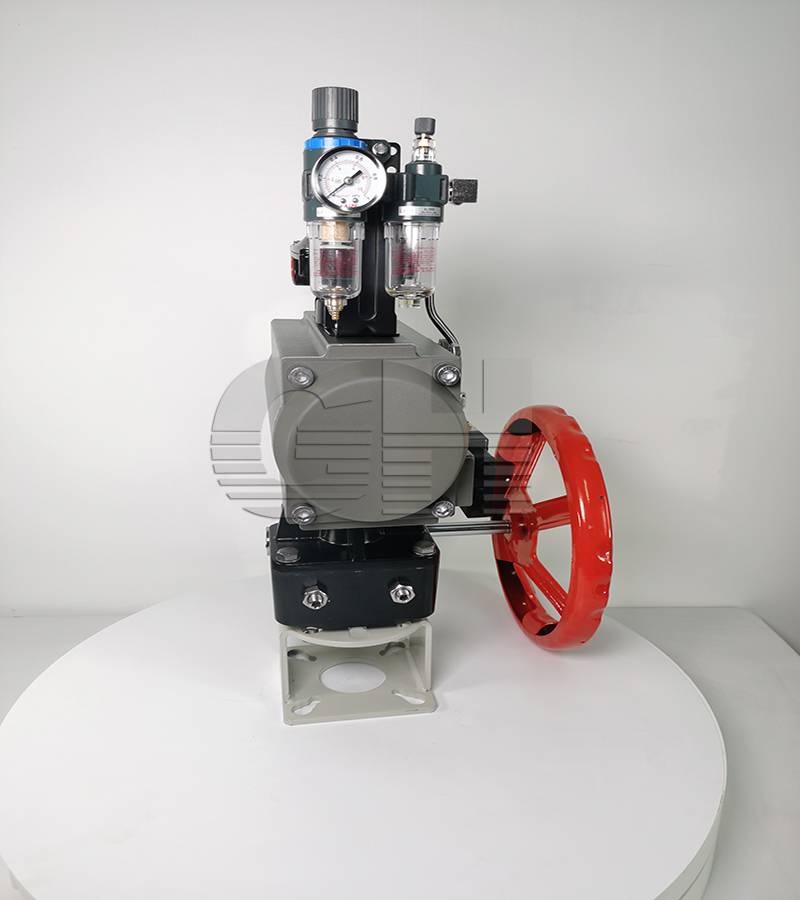 气动执行器带手动机构双电控电磁阀at型阀门气动执行器