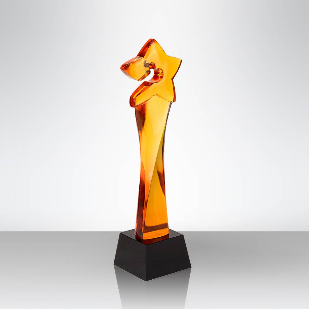 精美古法琉璃水晶奖杯创意个人奖杯团队荣誉奖杯支持定制员工表彰奖杯