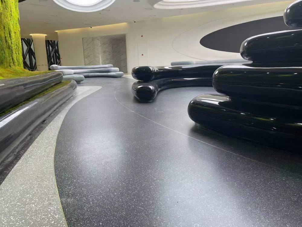 供应洁福托普兰系列地胶同质透心有方向卷材地板环保防滑