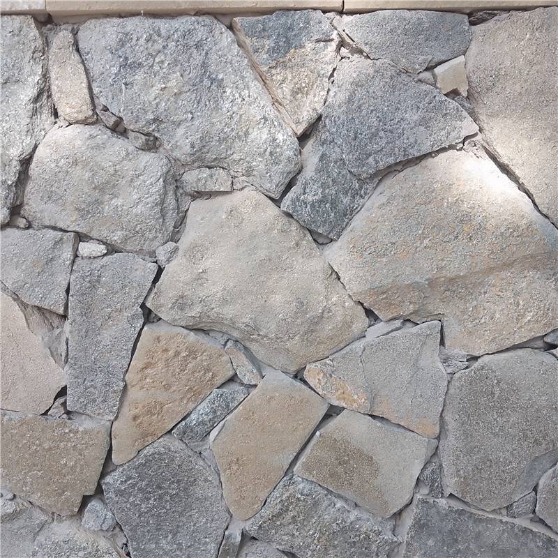 古典黄色板岩片石锈色板岩网贴石地面铺装石材天然乱型石铺路