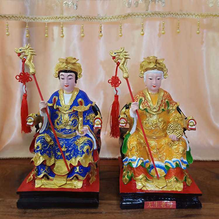 九莲圣母神像雕塑玻璃钢雕刻佛像莲花圣母河南道教神像厂家