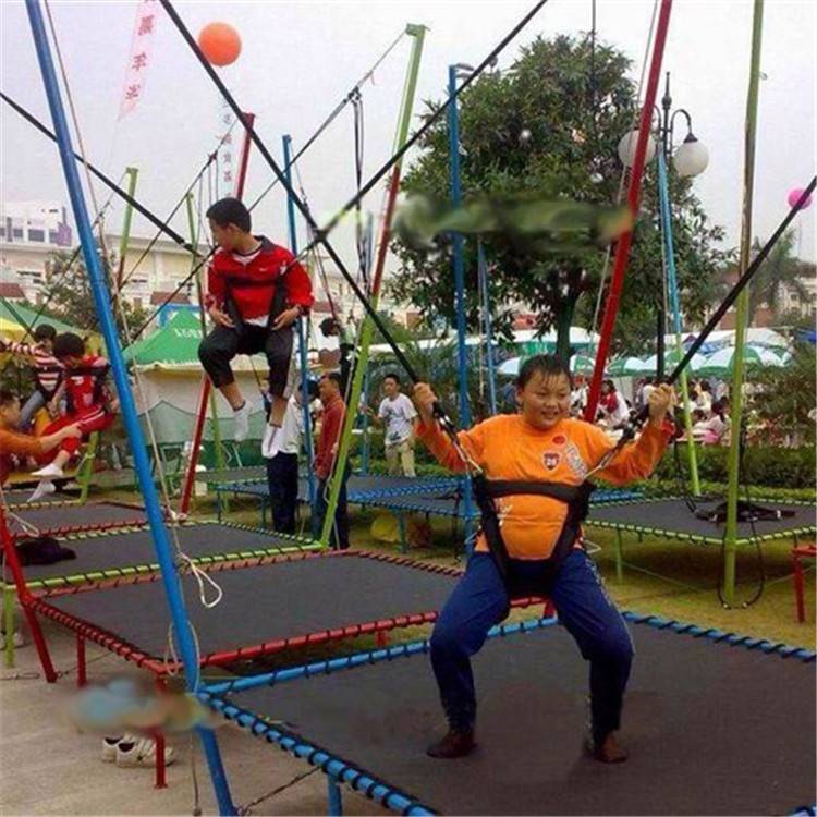 梦之龙儿童蹦极跳床单人双人四人组合六人旋转蹦蹦床广场户外游乐设备