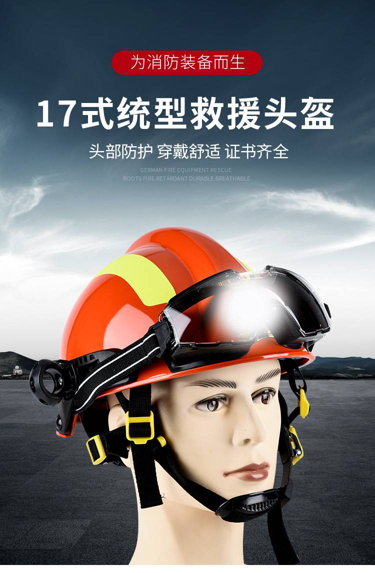 消防应急安全帽17款统型款抢险救援头盔森防灭火半盔式防护帽