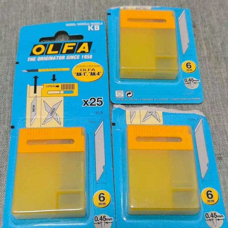 原装日本OLFA雕刻刀刀片KB适用AK-1 LTD-09爱利华刻刀笔刀刀片XB10