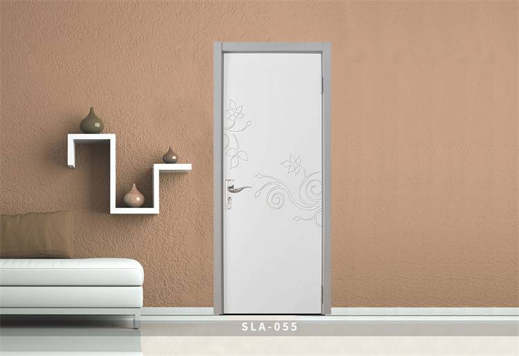 定制家用套色烤漆门实木复合雕花烤漆门山东实木门厂家