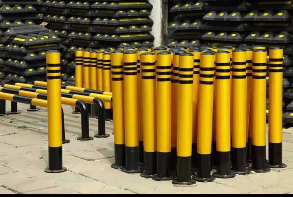 广州供应防撞柱钢管警示柱道路隔离带隔离桩分道口立柱挡车杆路桩加厚