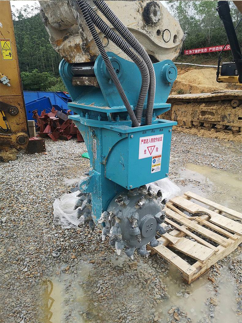 沥青路面横向铣挖机挖机横向铣挖头铣挖机修复隧道旋转铣刨机聚仁