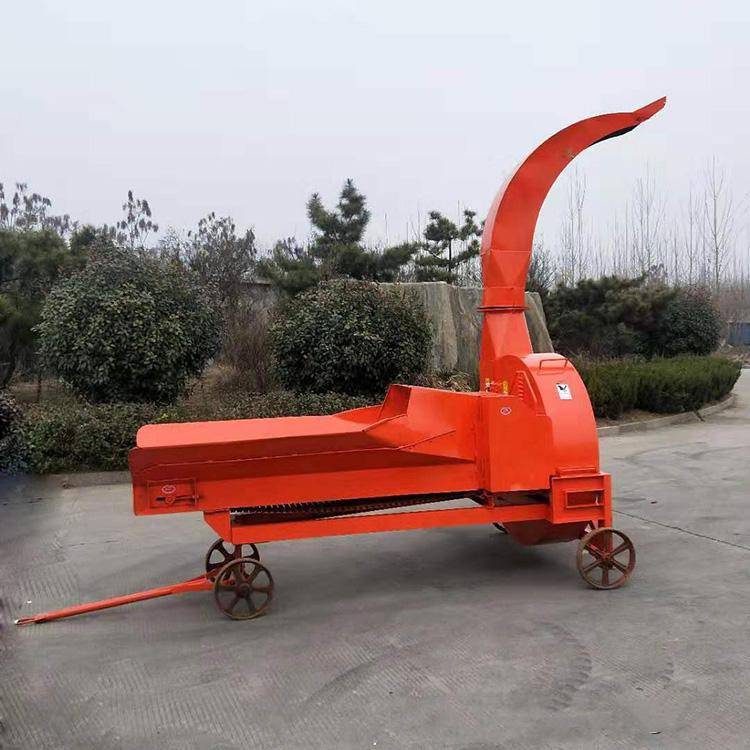 喂牛羊饲料铡草机方便移动牧草切碎机低喷65吨饲草揉搓机