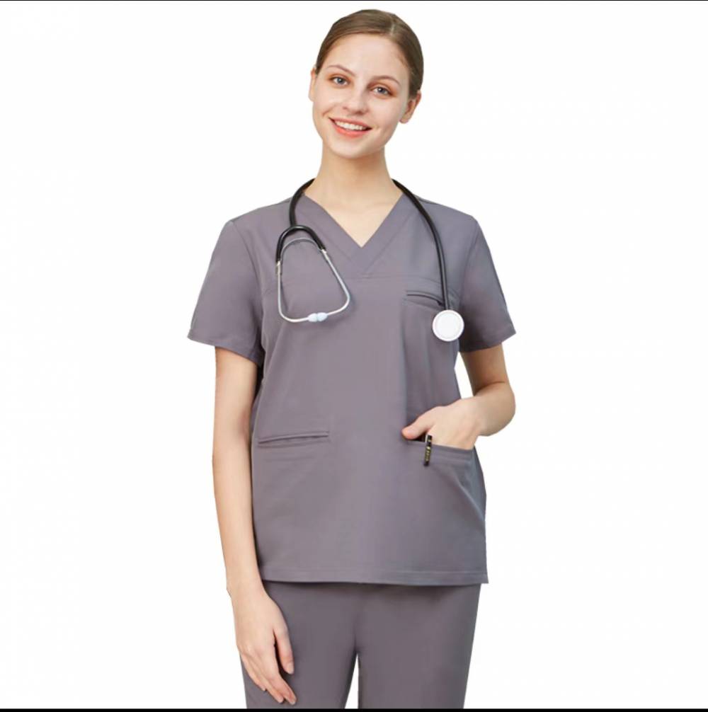 洗手衣刷手服医院手术衣口腔牙科美容隔离工作服弹力套装短袖图片