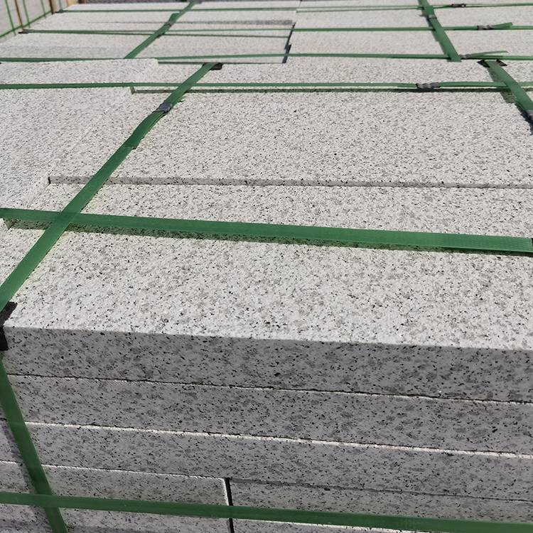 黄冈芝麻白花岗岩石材火烧板花岗岩花岗岩外墙干挂蓝石w0050