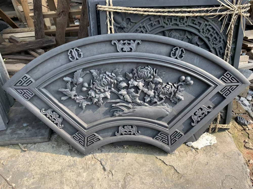 扇形砖雕 圆形壁画 菱形浮雕 长方形雕花 正方形镂空雕