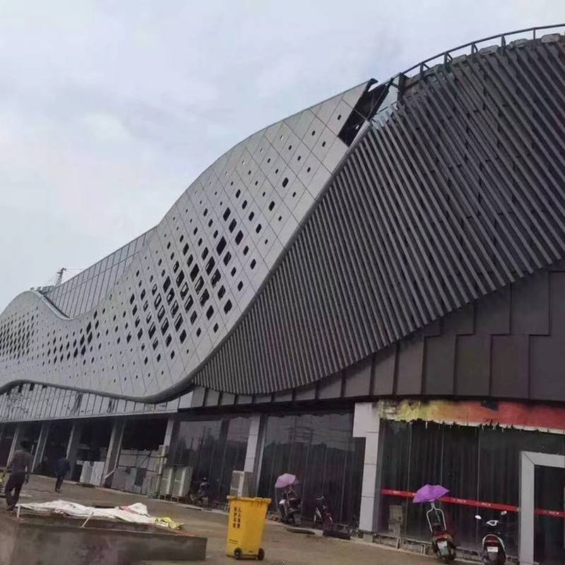 门头氟碳铝单板门斗装饰铝单板