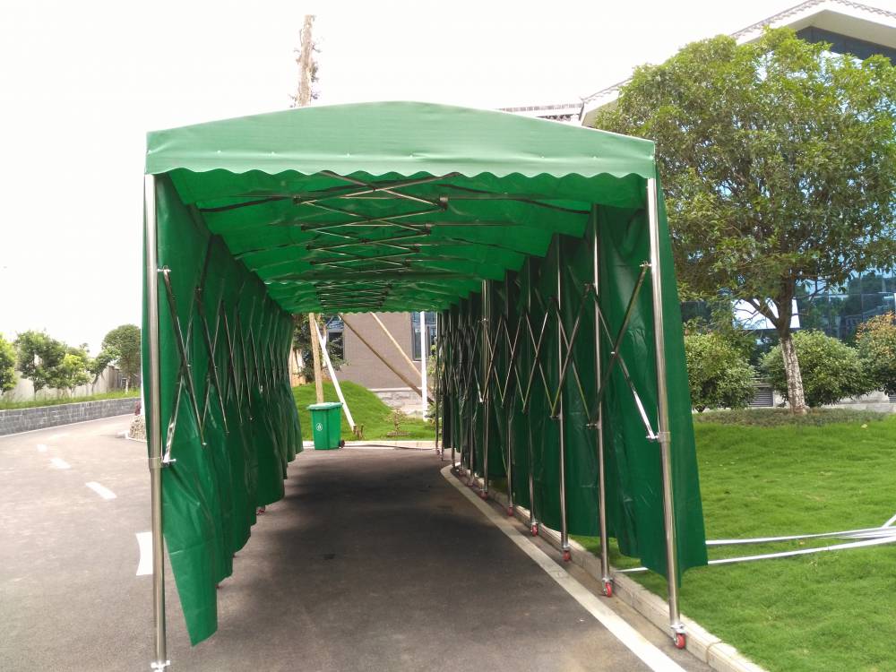 电动推拉棚定制安装户外大排档移动推拉棚大型仓库活动伸缩棚