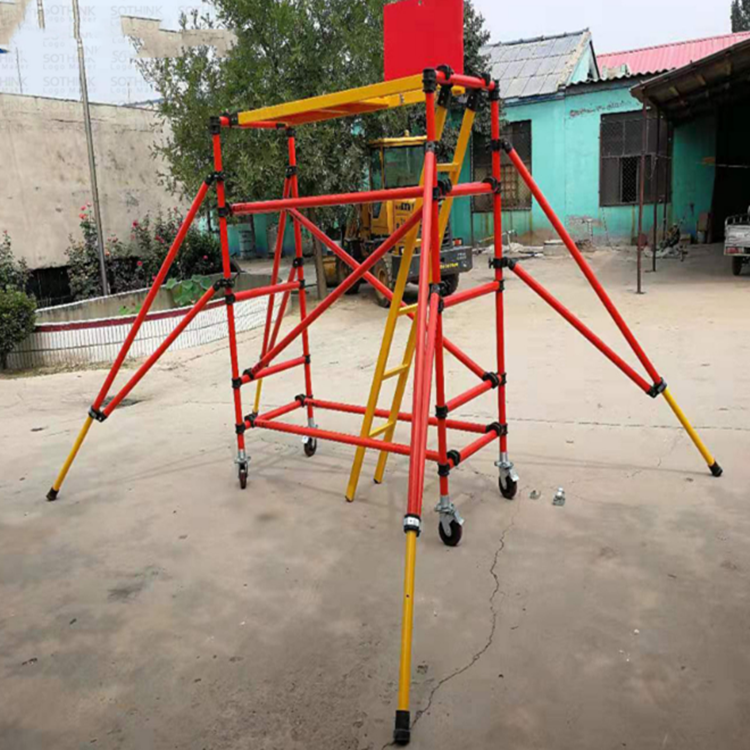 电力公司户外施工高处维修电路绝缘脚手架室外高压线路施工平台架子