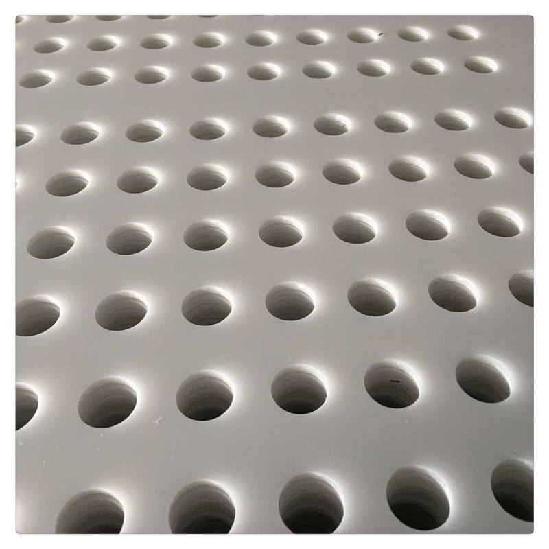 河北沧州朗博直销白色pvc塑料板冲孔网 格挡垫板用塑料穿孔板