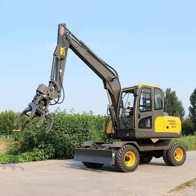轮式挖机小型胶轮挖掘机30型液压轮胎挖掘机