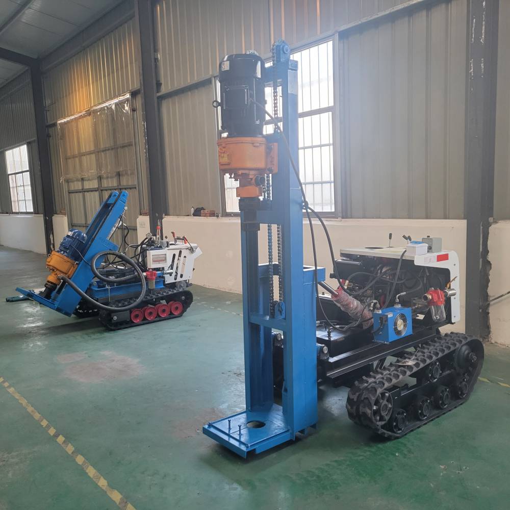小型履带钻机单杆1米5可装螺旋钻潜孔钻铁路加固钻