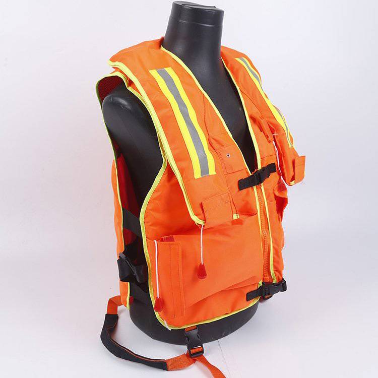 海上双气囊充气式救生衣全自动漂流大浮力成人气胀式救生衣