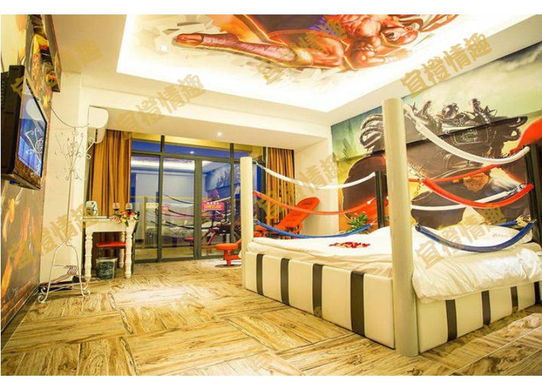 简约主题酒店擂台情趣床合欢电动床夫妻性爱助力床拳击主题床