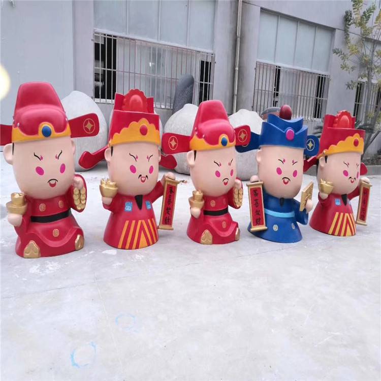商场玻璃钢雕塑摆件广州玻璃钢财神爷雕塑