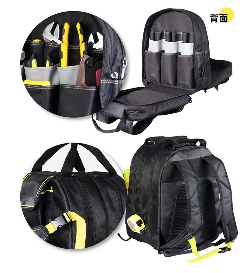 重型工具背包多功能电梯维修双肩包1680d牛津布工具双肩包