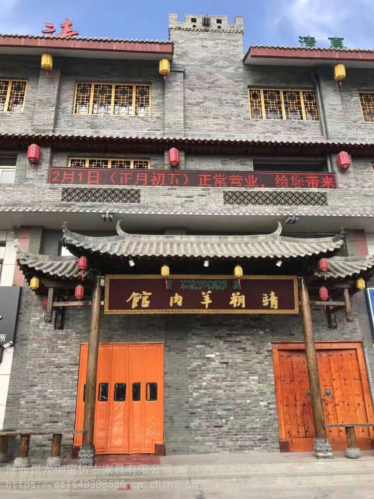 西安实木门头仿古门头古建门头门头定做商铺门头