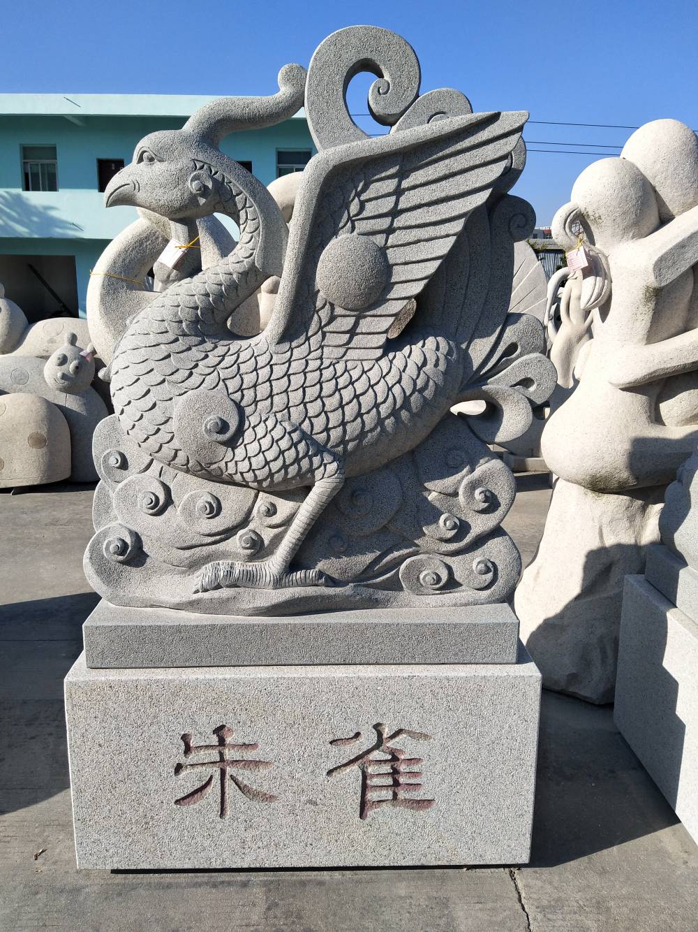 石雕古代四大神兽青龙白虎朱雀玄武住宅四圣兽雕刻