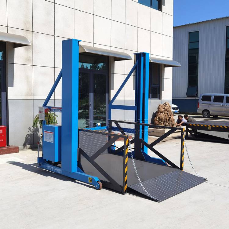 龙铸电动液压装卸货升降机装车平台2吨移动式卸货平台