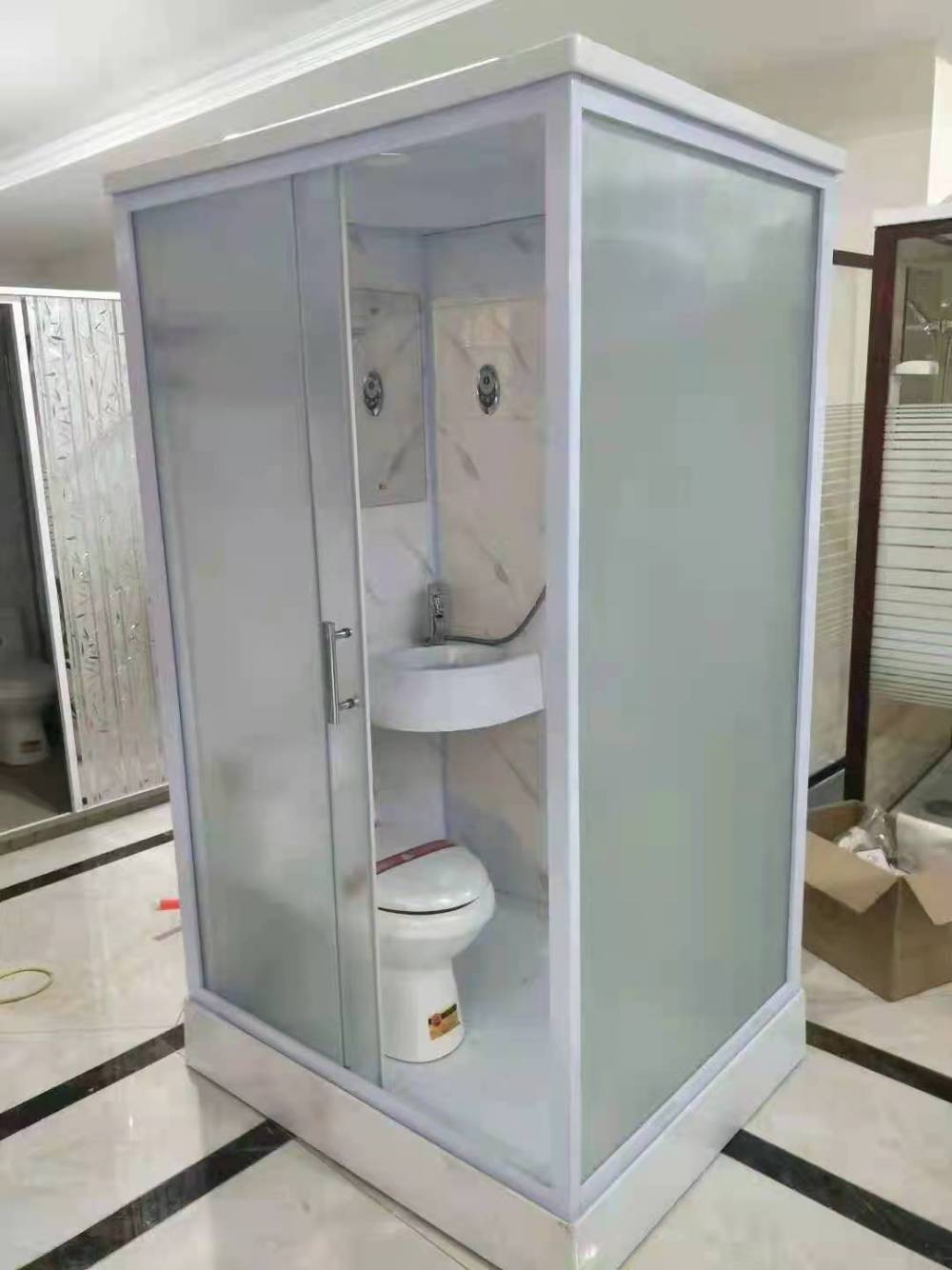 新冠防疫方舱医院装配式整体卫浴整体卫生间隔离病房卫生间图片