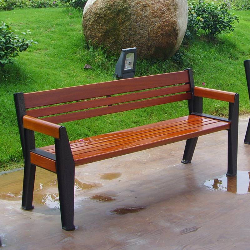 吉安景区公园户外座椅防腐木公园靠背座椅公园休闲座椅