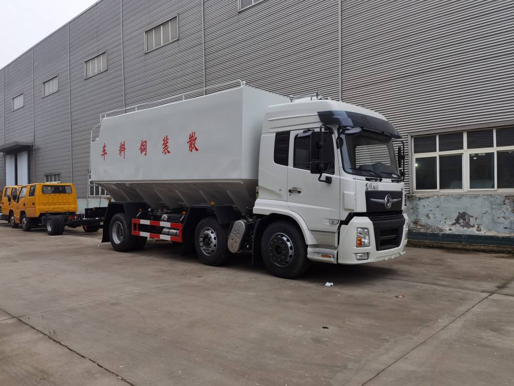 东风畅行d3v小三轴30方散装饲料车36方饲料运输车