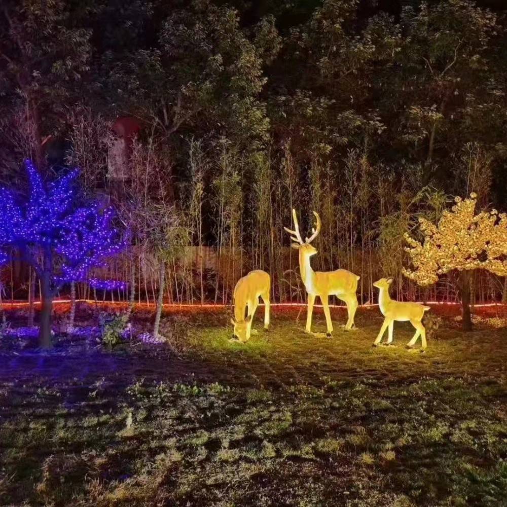 太阳能户外防水超亮庭院景观灯串发光树亮化灯花园灯带